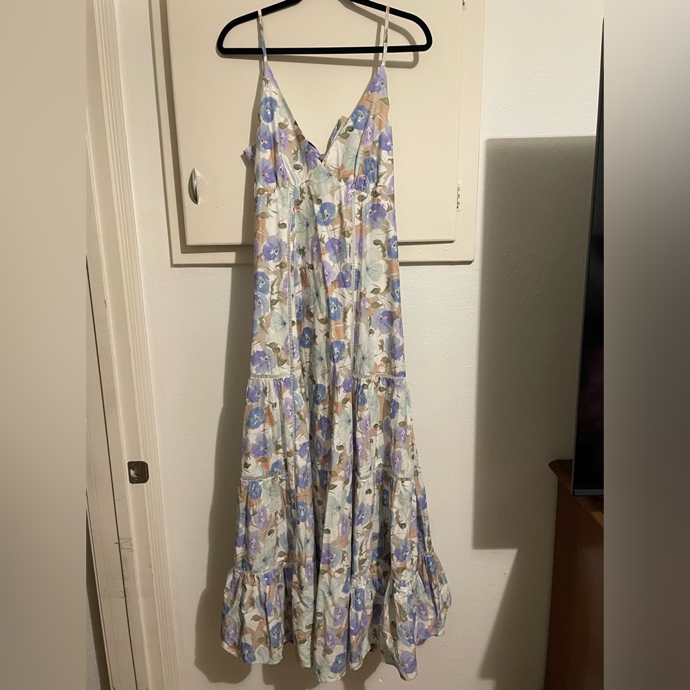 Floral Spaghetti Strap Maxi Dress